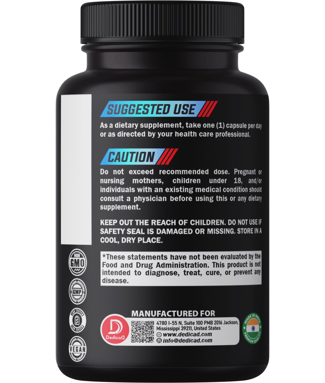 DEDICAD 9in1 Kava Kava Capsules – 5-Month Supply (150 VEGAN)