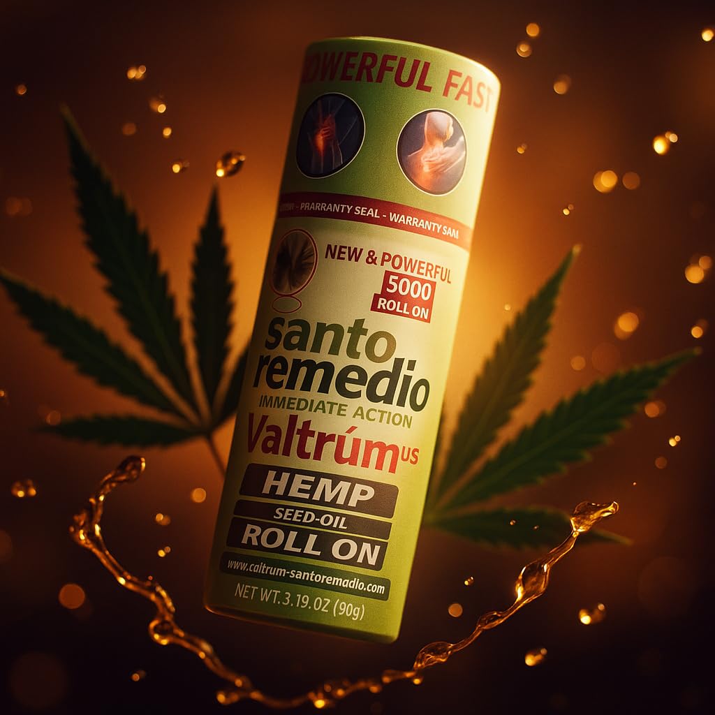 Valtrum Santo Remedio® - with Hemp Seed Oil, Fast and Effective Relief. External use with Powerful Action, Whose Effects are perceived Within 40 Seconds of Being Used.