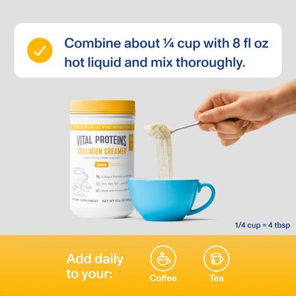 Vital Proteins Collagen Peptides Powder - Vanilla Coffee Creamer for Hair & Nails