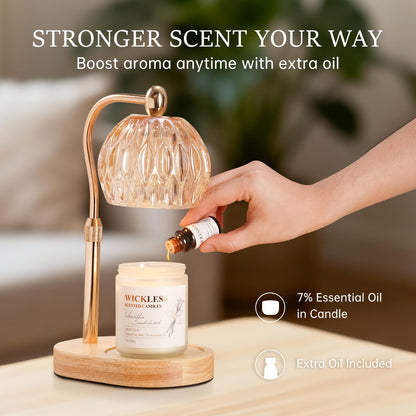 Vanilla Sandalwood Wickless Soy Candle for Warmer Lamps – Flameless & Giftable