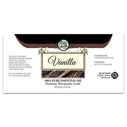 Oil of Youth Vanilla Essential Oil 4oz – Aromatherapy, Diffuser & Candle Making