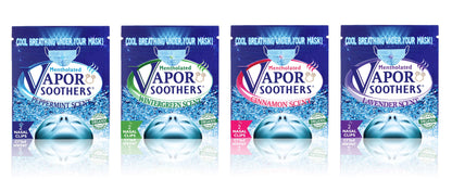 Vapor Soothers Nasal Dilator Clips – 8 Count, 4-Scent Variety Pack, Drug-Free