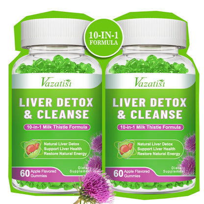 Vazatisi Liver Cleanse Detox Gummies - Milk Thistle, Artichoke & Dandelion