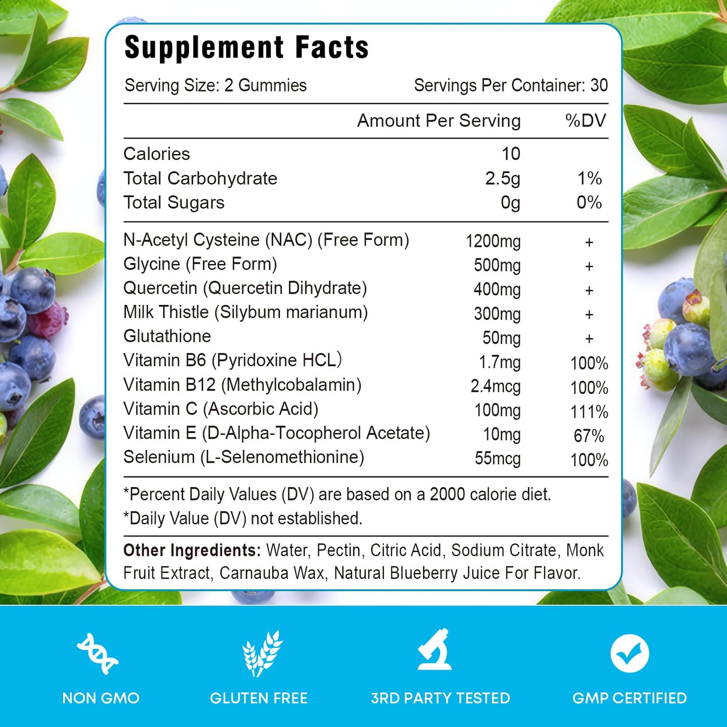 Vazatisi NAC Gummies – 600 mg NAC, Milk Thistle, Selenium, B6, B12 | 120 ct