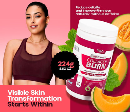 VDA Collagen Burn – Flavorless Hydrolyzed Collagen with Peptides (30 Servings)