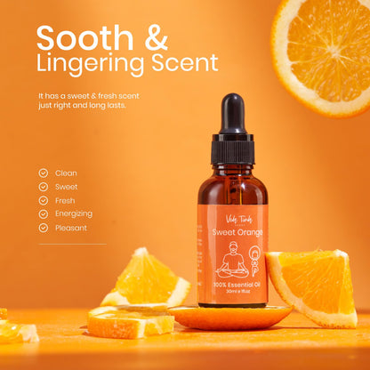 VEDA TINDA SCENT Sweet Orange Essential Oil – 100% Pure & Organic, 30 ml