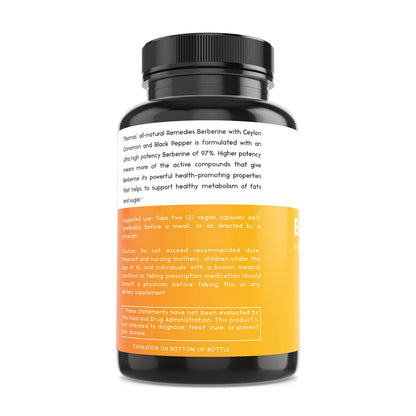 Thomas' All-Natural Berberine 500mg (1000mg per serving) - 120 Vegan Capsules