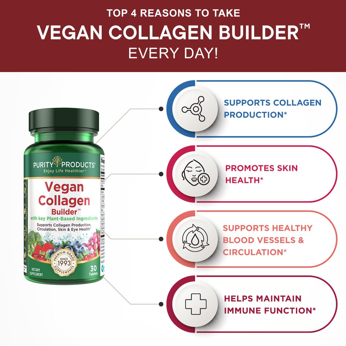 Vegan Collagen Builder – 30 Servings | Plant-Based Collagen Support