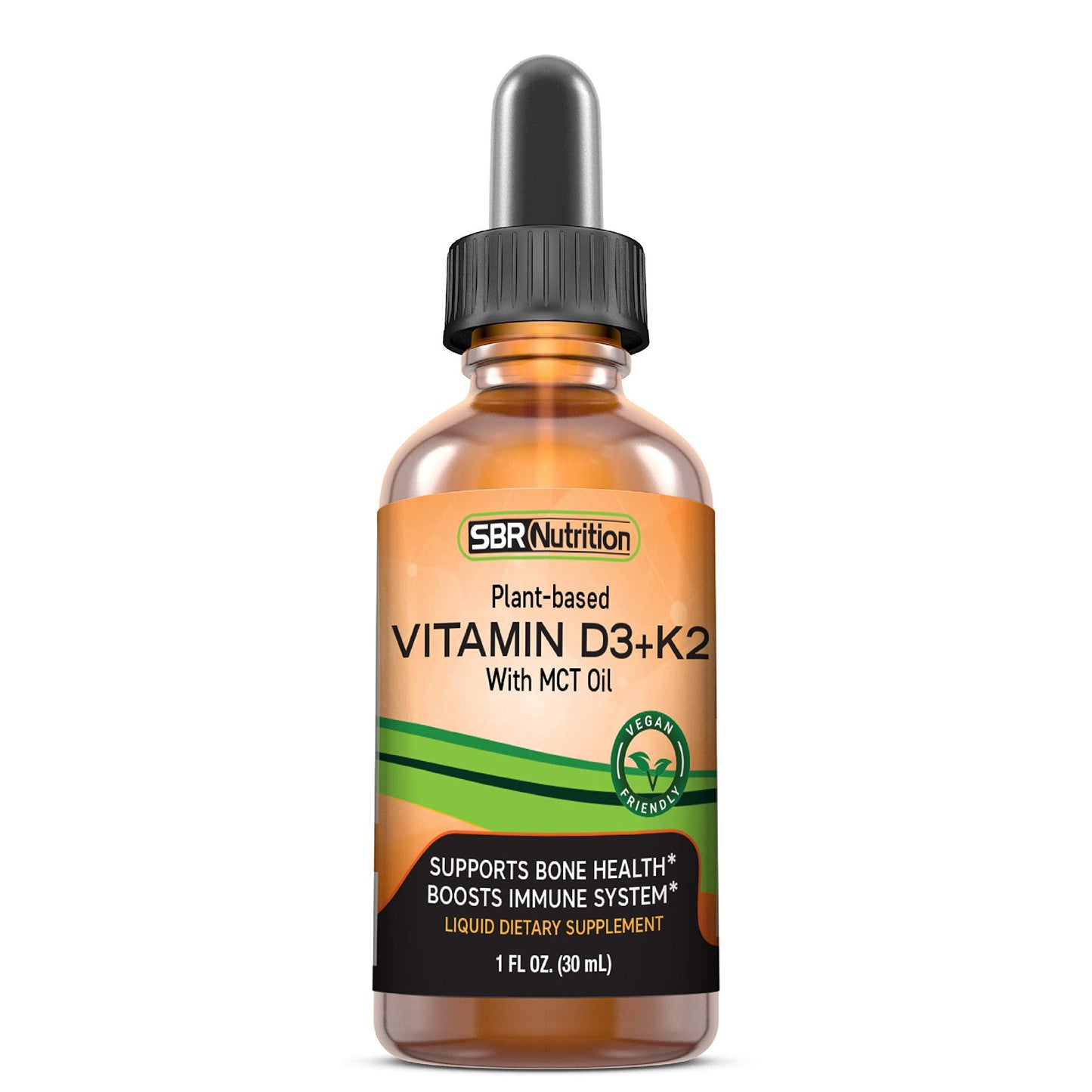Vegan Vitamin D3 + K2 (MK-7) Liquid Drops with MCT – Peppermint Flavor