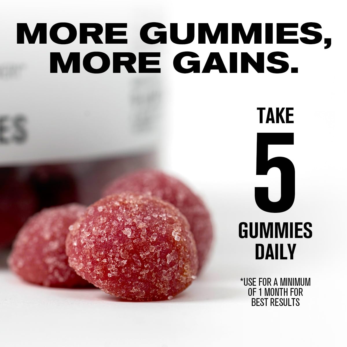 Jacked Factory Creatine Monohydrate Gummies 5g Daily Dose – 150 Watermelon Gummies | Vegan, Travel-Friendly, Third-Party Tested