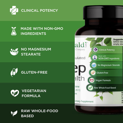 Emerald Labs Sleep Health - Sleep Support with Suntheanine L-Theanine, Melatonin, Lemon Balm & Passionflower