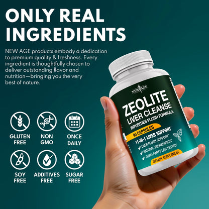 NEW AGE Liver Cleanse & Repair – 11-in-1 Detox for Heavy Metals & Gut Health (180 Count)