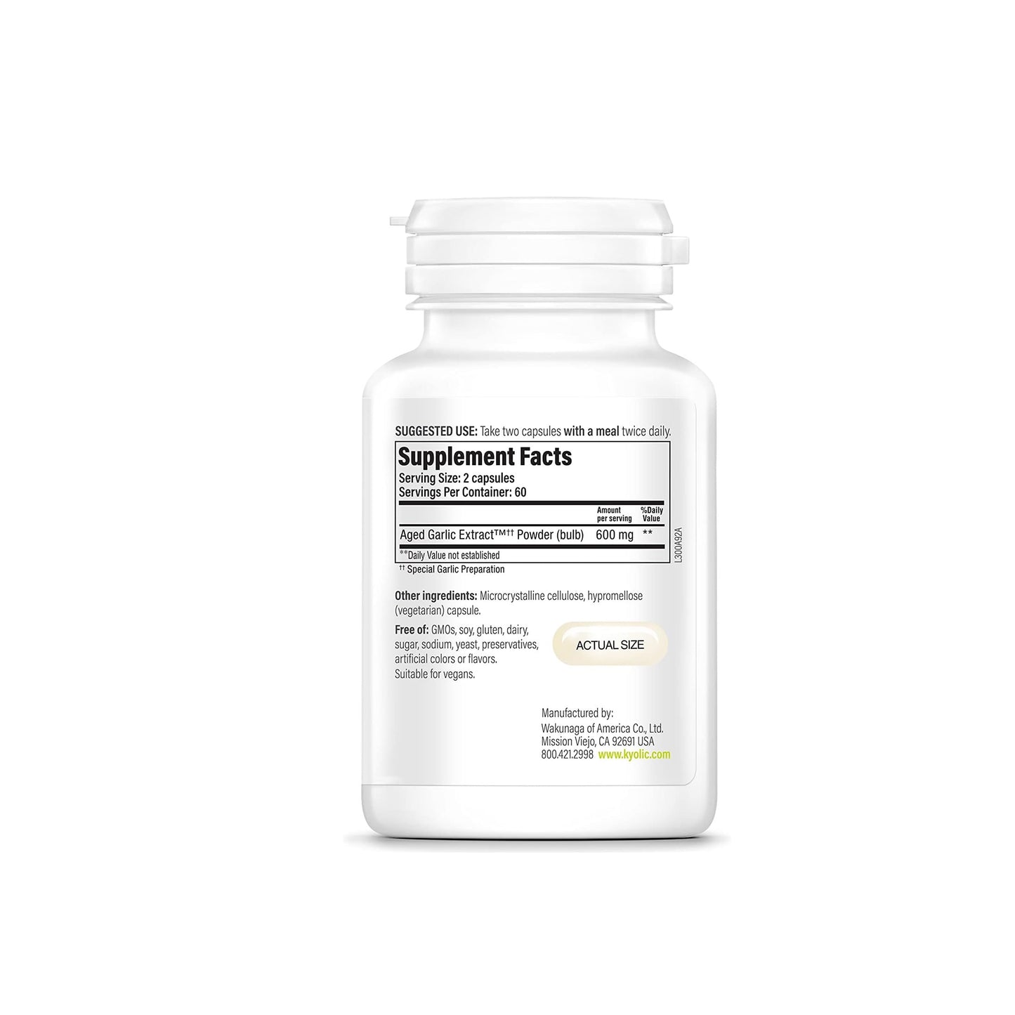 Kyolic Aged Garlic Extract Formula 300 – Cardiovascular Health, Vegan, 360 Capsules