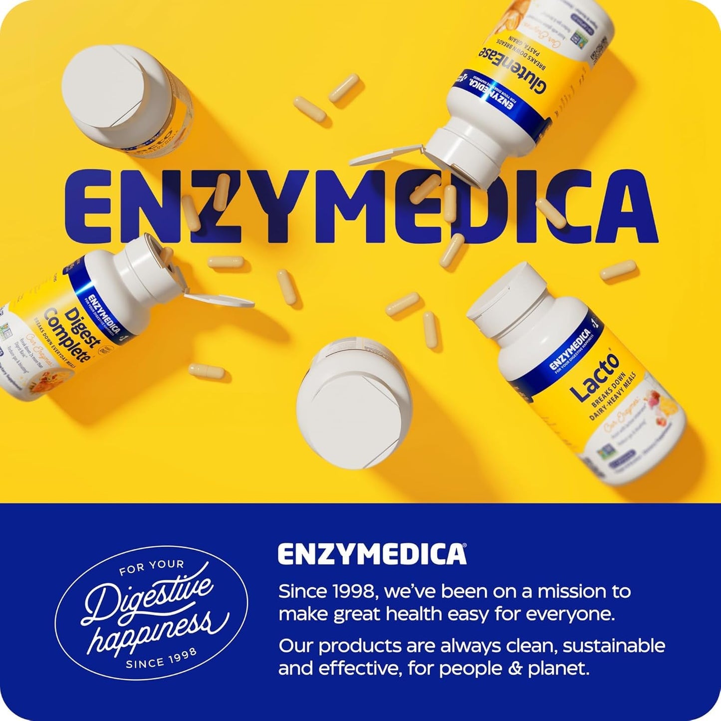 Enzymedica Candidase — Gentle Cleansing Enzymes for Gut Health, 120 Count