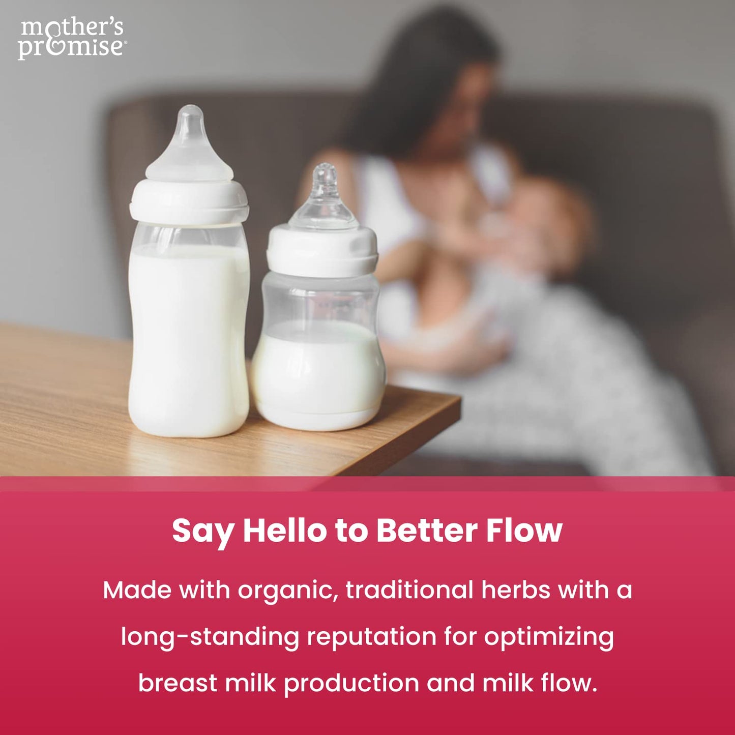 Mother's Promise Lactation Supplement Gummies for Breast Milk Production Increase | Postnatal Lactation Support for Breastfeeding, Nursing & Lactating with Fenugreek, Moringa & Milk Thistle | Vegan