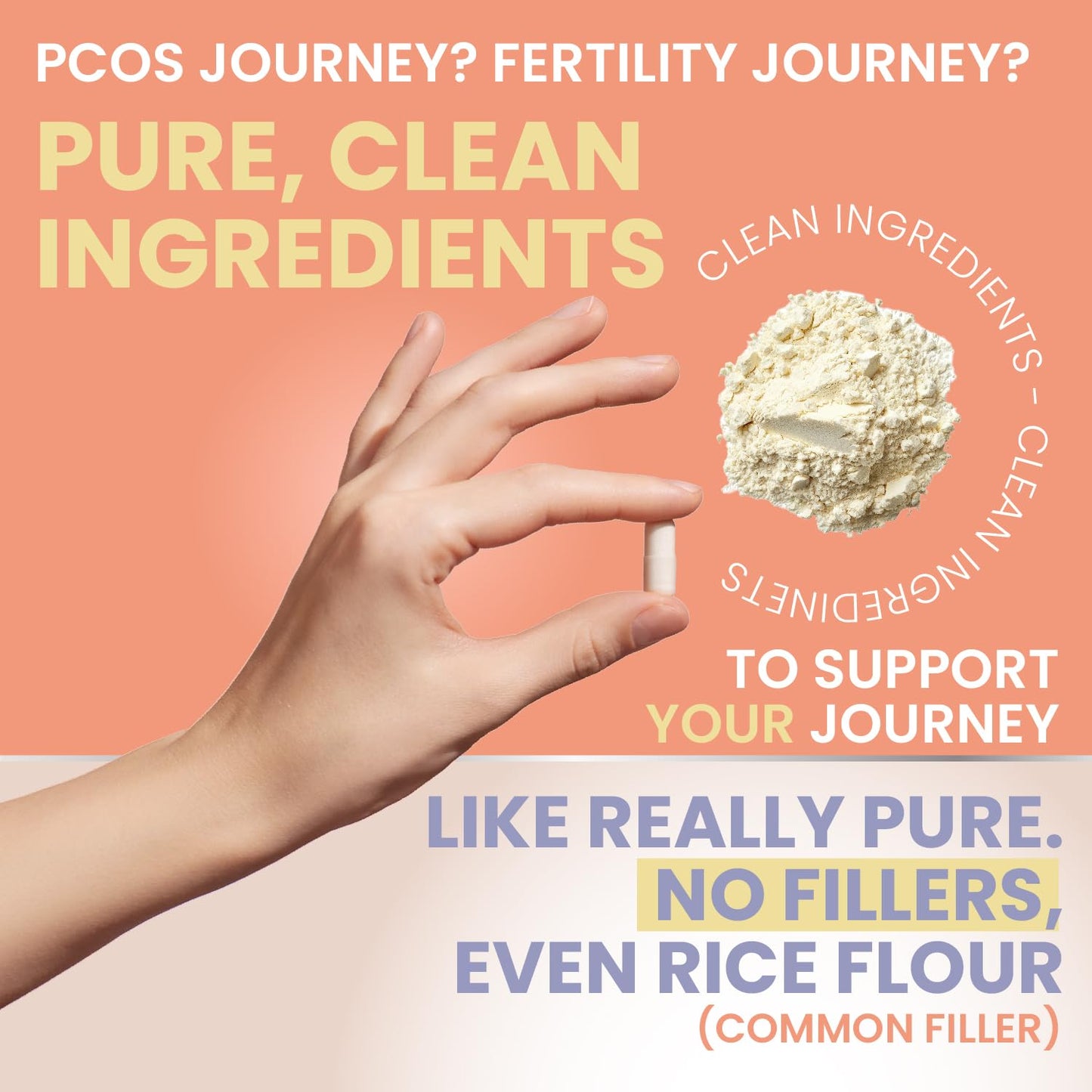 Vegan Myo-Inositol & D-Chiro Inositol Supplement for Women - PCOS Relief, Hormonal Balance, Ovarian Support, Ovulation Support Supplement - Ideal Ratio 40:1-90 Cap - Fertility Supplements for Women
