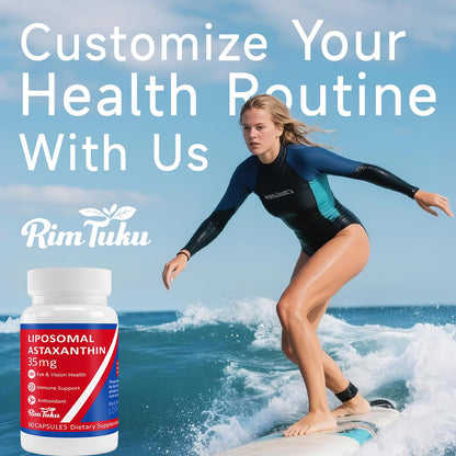 35mg Liposomal Astaxanthin Supplement – Antioxidant Support for Skin, Joints & Eyes | Vegan, Non-GMO