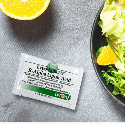 LivOn Liposomal R-Alpha Lipoic Acid – 226 mg Per Packet | 30 Packets | 2-Pack