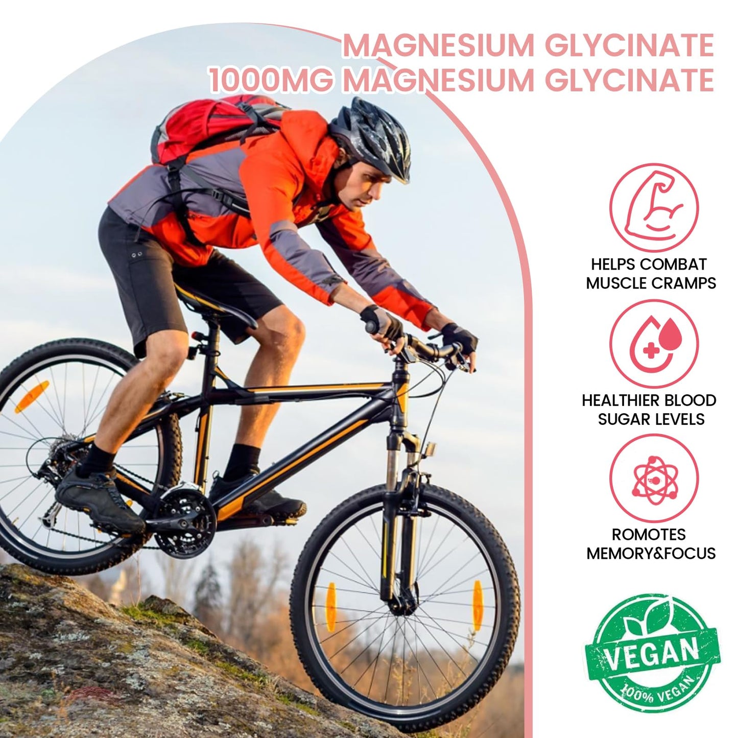 Magnesium Glycinate Gummies 1000mg – Sugar Free Potassium Magnesium Chewables for Sleep & Relaxation | 90 Peach Gummies