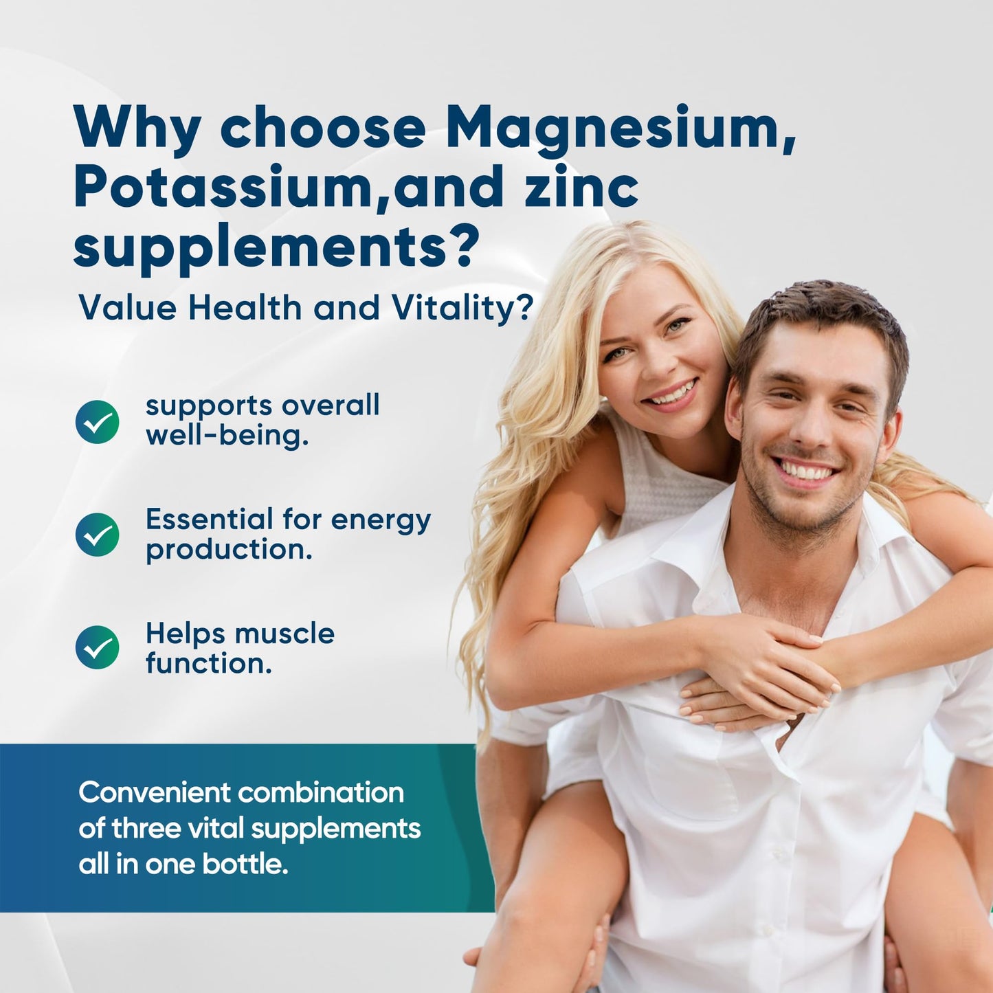 Potassium Magnesium Supplement - 150 Capsules | High Absorption Magnesium Complex