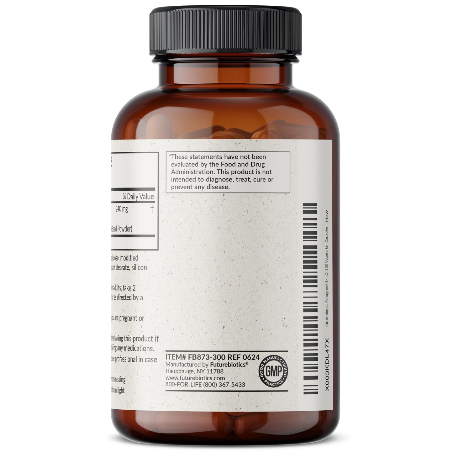 Futurebiotics Fenugreek Extra Strength 2400 MG – Non-GMO, 300 Vegetarian Capsules