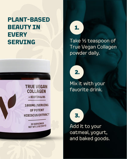 Veggimins True Vegan Collagen – Hibiscus Powder for Hair & Skin