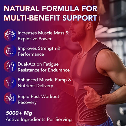 VELOTO Creatine Monohydrate Gummies 5g – 120 Count, 10-in-1 Pre-Workout