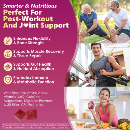 Multi Collagen Peptides Soft Chews 3000mg | 60 Servings | Hair Skin Nails & Joints