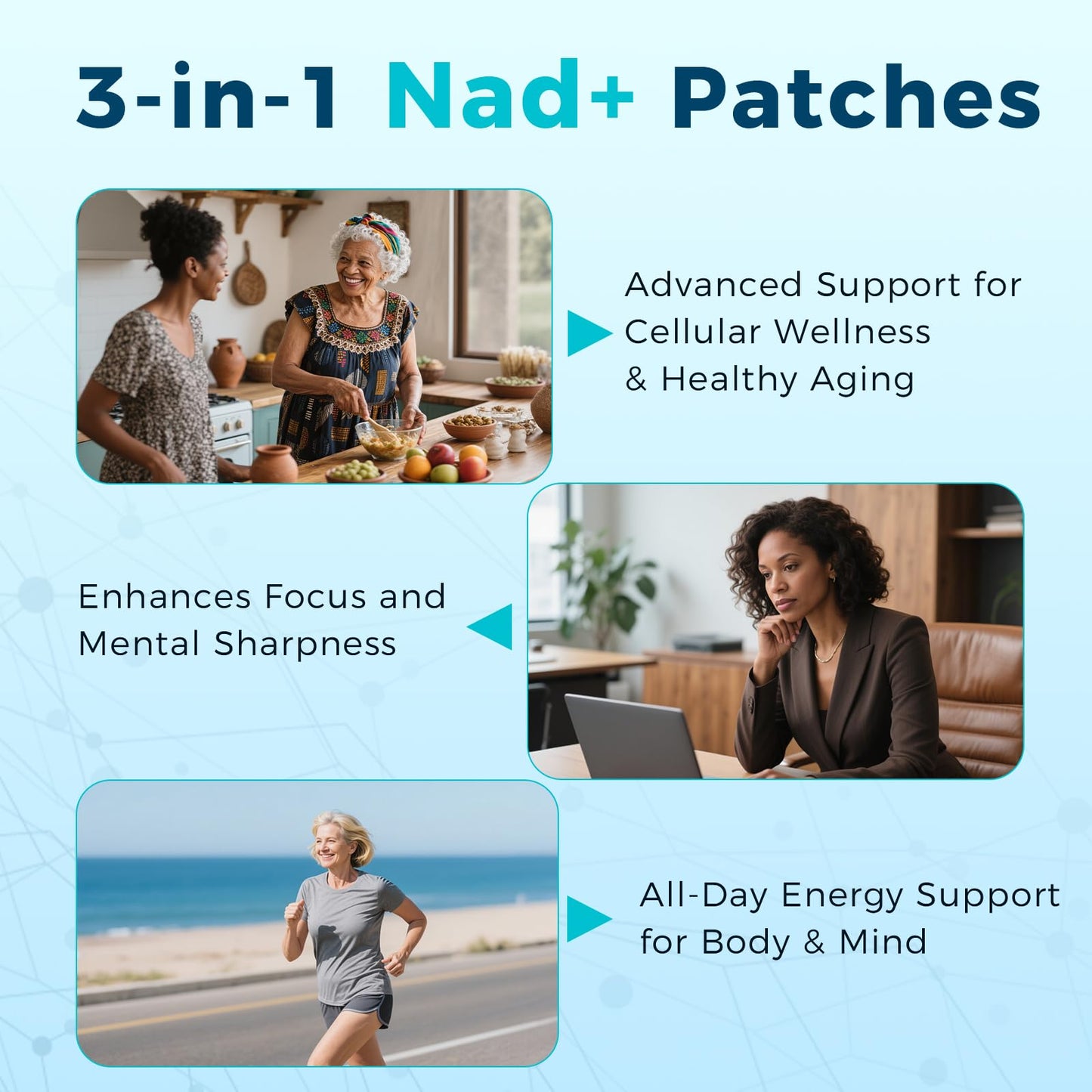 Velzara NAD+ Patches Comfortable All-Day Wear Vegan, Water-Resistant 90 Patches
