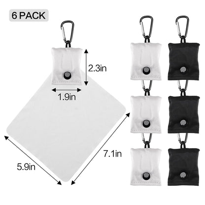 Vemiss 6 Pack Microfiber Cleaning Cloths for Glasses, Screens & More | Reusable, Portable Keychain Kit