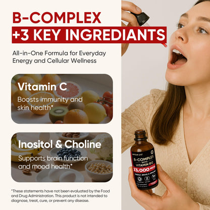 Venture Pal B Complex Liquid Drops – B12, B9 Folate, Immune & Energy Support