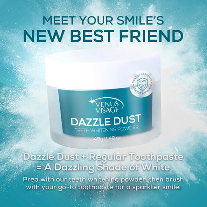 Venus Visage Dazzle Dust Teeth Whitening Powder – Enamel-Safe, 40 g