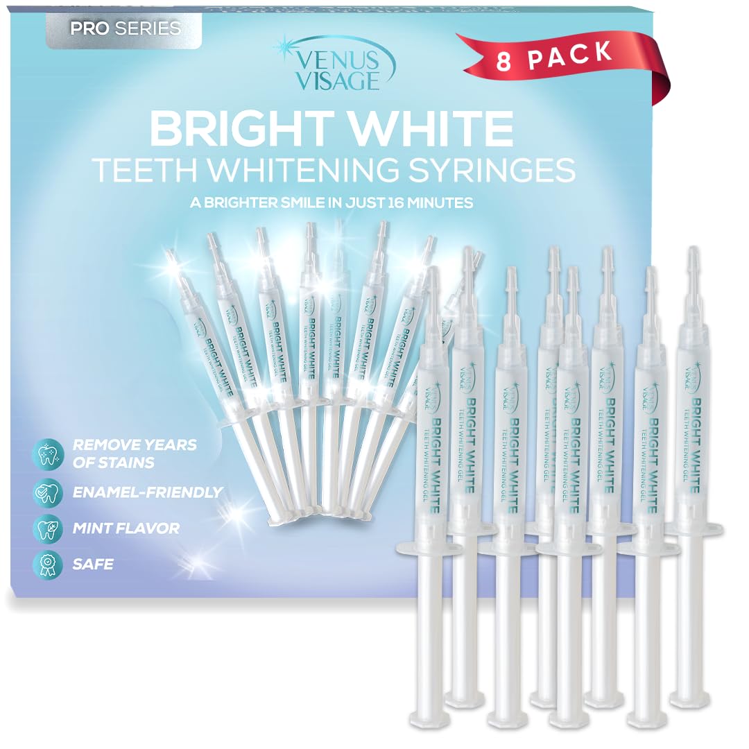 Venus Visage Teeth Whitening Gel Refill Kit (8 Pack) - 35% Carbamide Peroxide