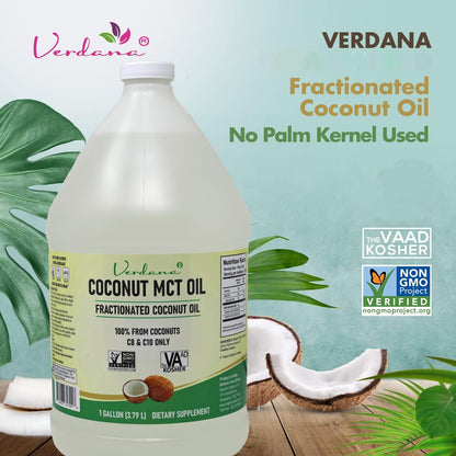 Verdana Coconut MCT Oil 1 Gallon – 100% Coconut, Keto Coffee & More