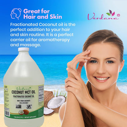 Verdana Coconut MCT Oil 1 Gallon – 100% Coconut, Keto Coffee & More