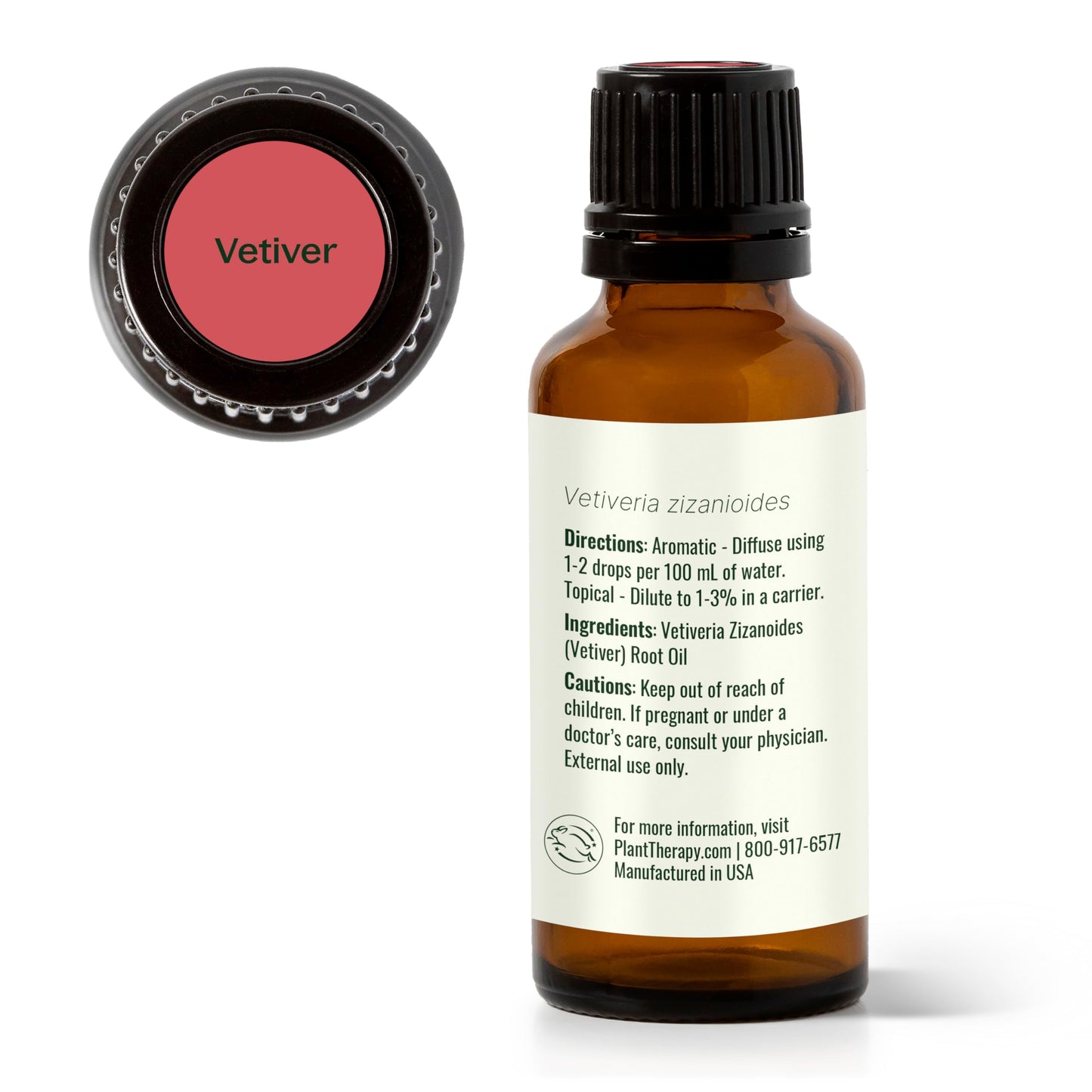 Plant Therapy Vetiver Essential Oil 100% Pure, Undiluted, Natural Aromatherapy, Therapeutic Grade 30 mL (1 oz)