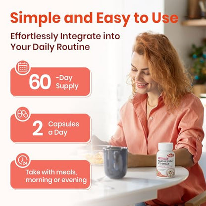 VEV DeepCalm Magnesium Complex for Women – 120 Vegan Capsules