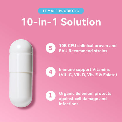 Vevoec Gynable Vaginal Probiotic – 10B CFU, pH Balance & Odor Control