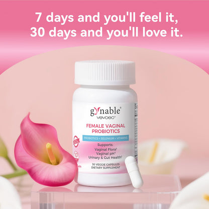Vevoec Gynable Vaginal Probiotic – 10B CFU, pH Balance & Odor Control