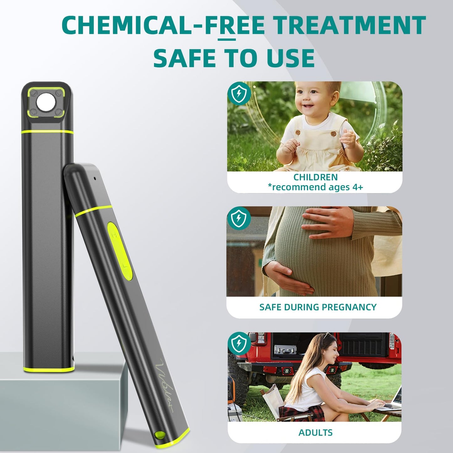 Vibis Insect Bite Relief — Rechargeable, Chemical-Free Itch & Swelling Solution for Mosquito Bites
