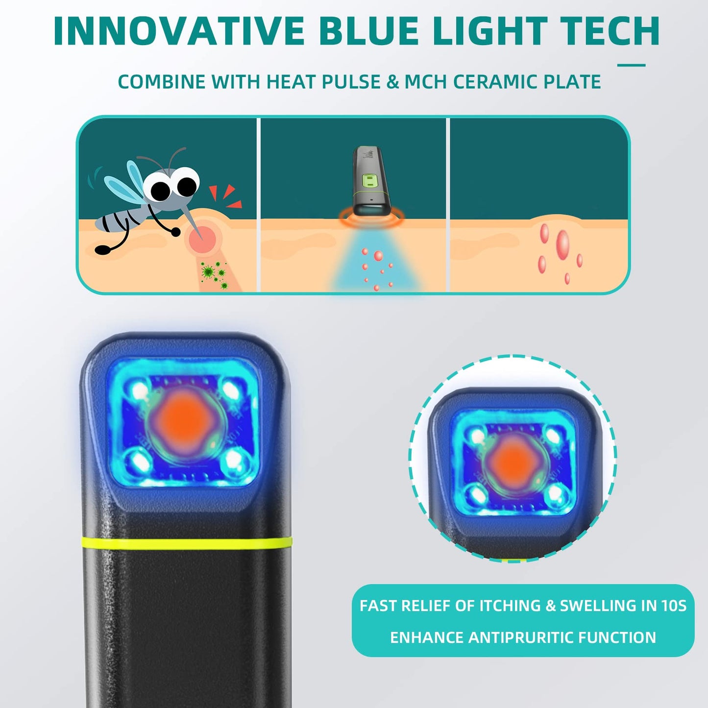 Vibis Insect Bite Relief — Rechargeable, Chemical-Free Itch & Swelling Solution for Mosquito Bites