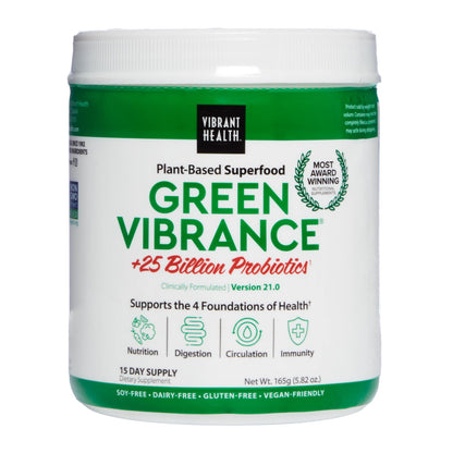 Vibrant Health Green Vibrance Vegan Superfood Powder 15 Servings