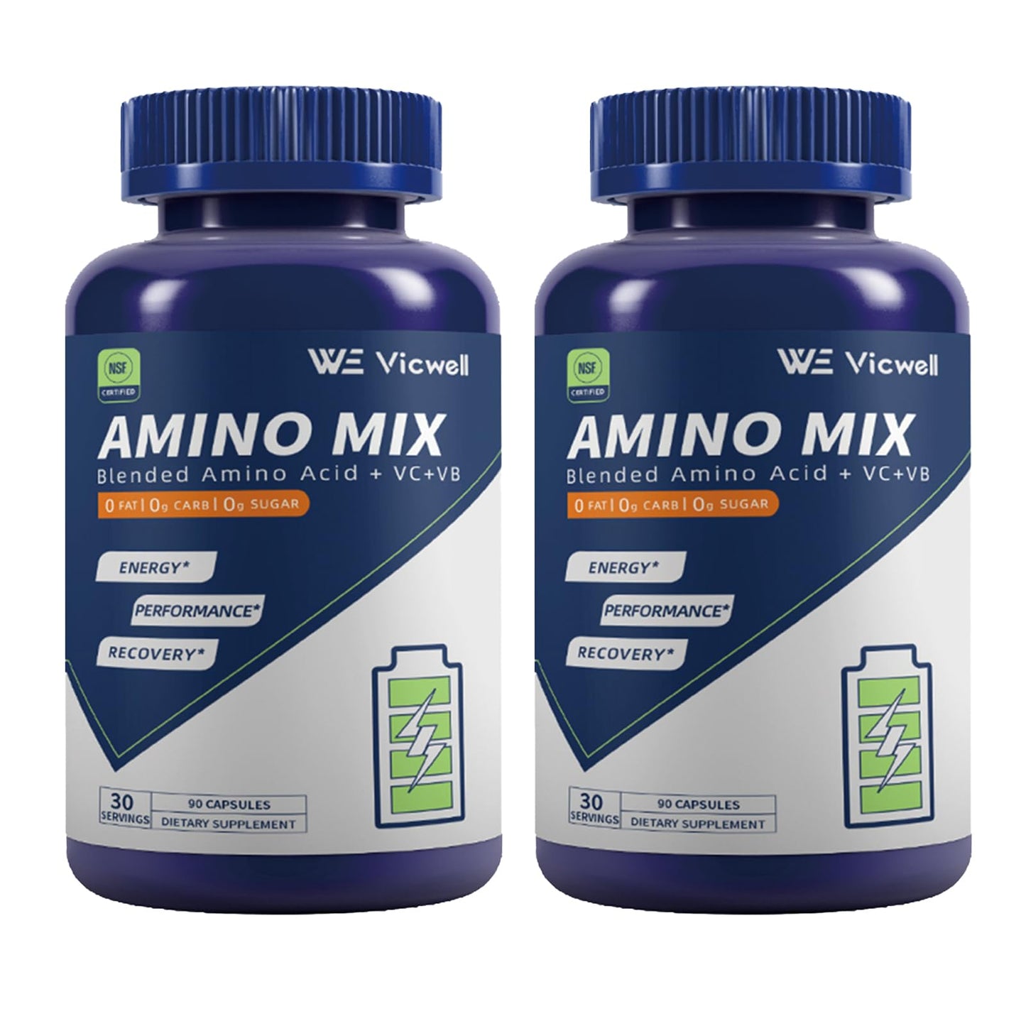Vicwell Amino Acid – Supports Muscle Recovery & Lean Muscle Growth | 180 Capsules (2 Bottles)