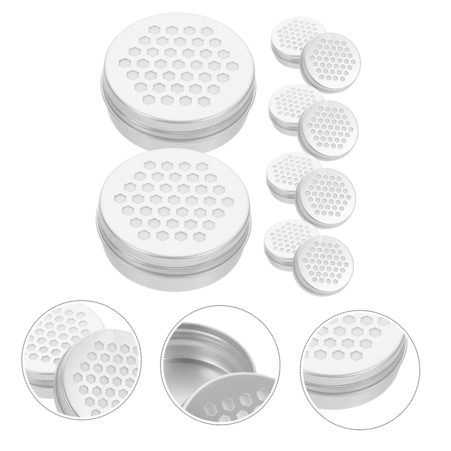 VILLCASE 10pcs Aluminum Air Diffuser Box – Scent Training & Home Aroma Tins