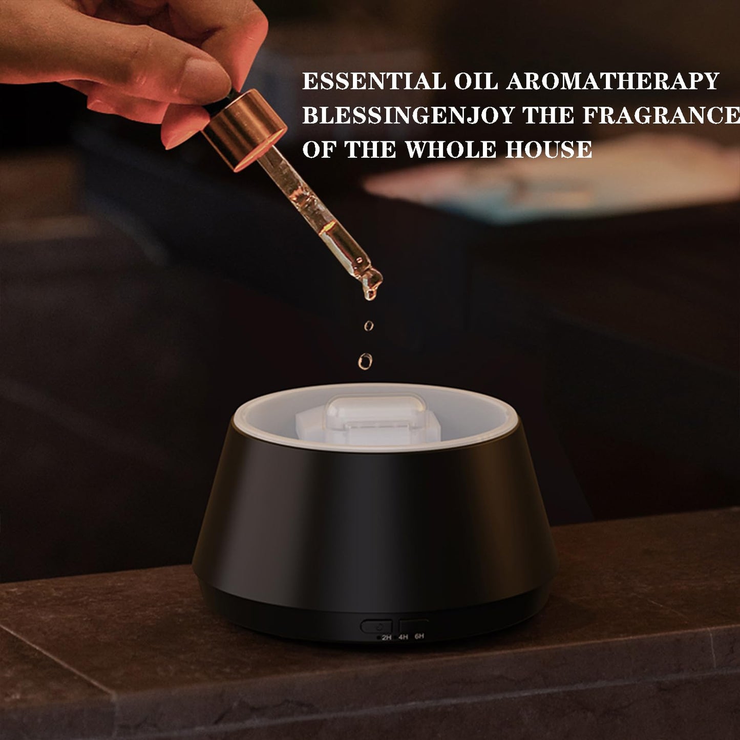 Villelei Candle Flame Essential Oil Diffuser – 7-Color LED Ultrasonic Humidifier with Timer