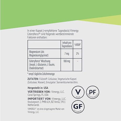 Vimergy Celeryforce – Nutrients and Amino Acids – Supports Your Wellness Routine* – Kosher, Vegan & Gluten-Free – 60 Capsules