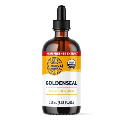 Vimergy USDA Organic Goldenseal Tincture – 115 mL, 57 Servings, Alcohol-Free