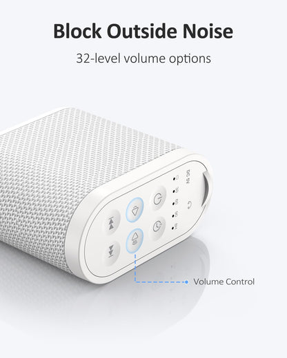Vindsbay Portable Travel Sound Machine – 21 Sounds, 2000mAh Battery, Headphone Jack