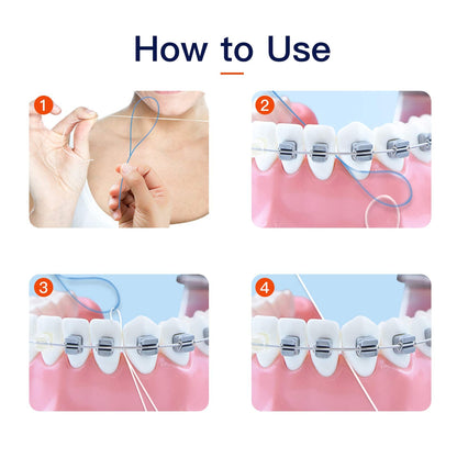 VINSULLA Floss Threaders for Braces, Bridges & Implants – 400 Count (Pack of 8)