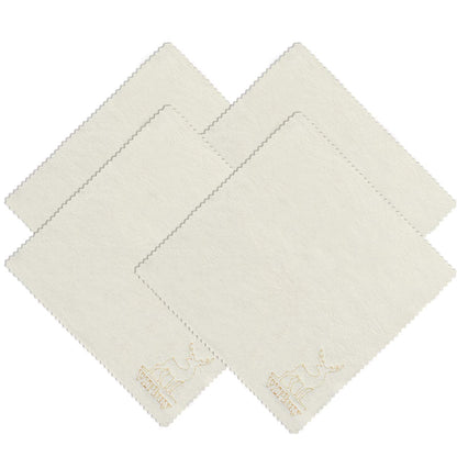 VIPbuy 4 Pack Natural Chamois Cleaning Cloths (8x8) for Glasses & Screens